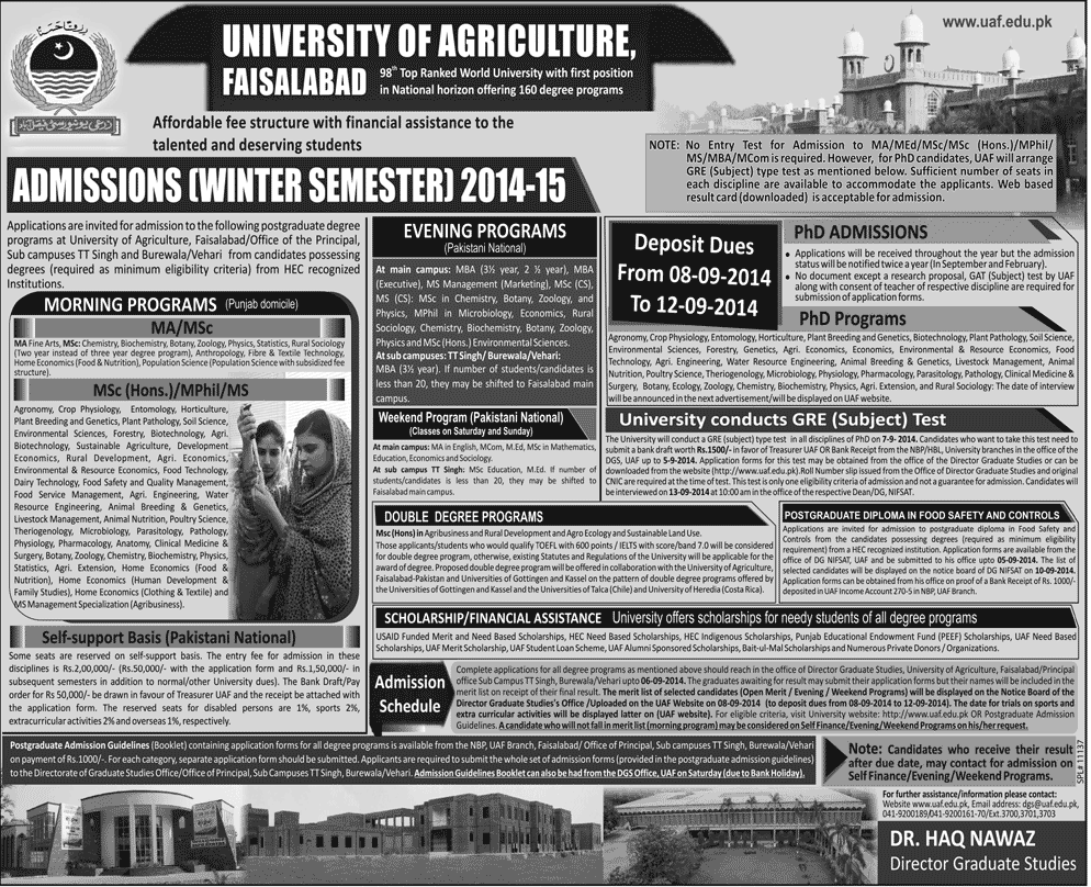 Agriculture list of sciences courses Agriculture list of sciences courses